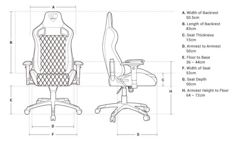  COUGAR Armor Armor-S Royal Gaming Chair, 1 Count (Pack