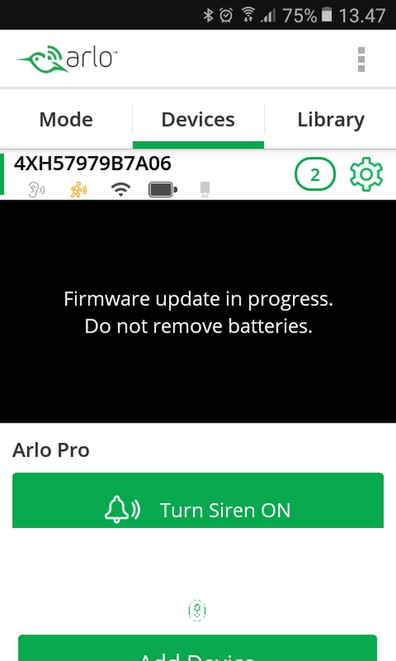 Arlo Pro firmware update